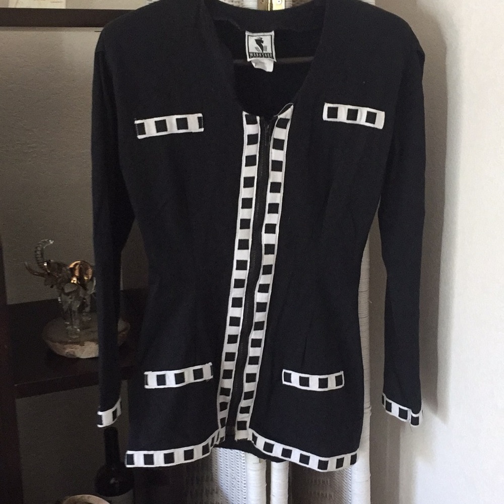 Vintage black zip up top -RARE